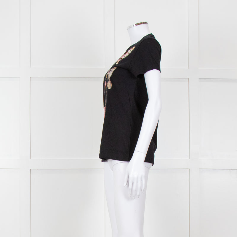 Valentino Black Embellished T-shirt