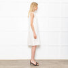 S Max Mara Cream Sleeveless Crepe Shift Midi Dress