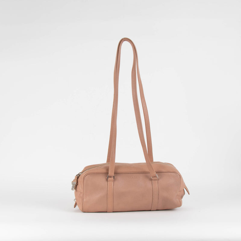 Prada  Nude Long Handle Shoulder Bag