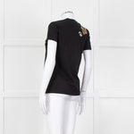 Valentino Black Embellished T-shirt