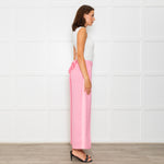 Me+Em Candy Pink Satin Side Detail Wide Leg Trousers