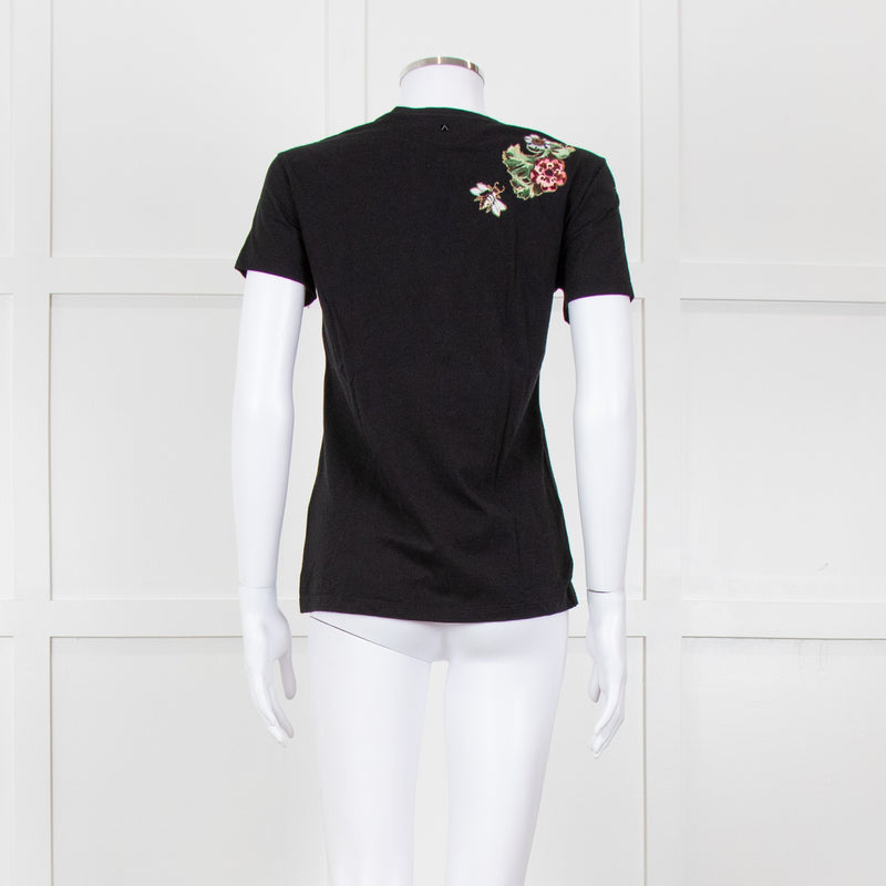 Valentino Black Embellished T-shirt