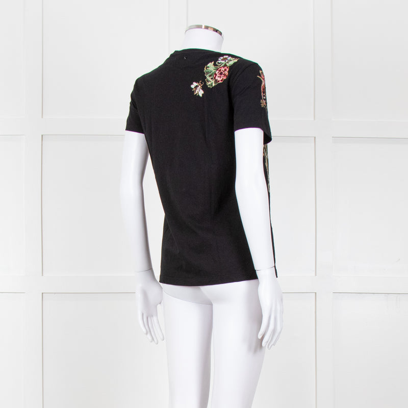Valentino Black Embellished T-shirt