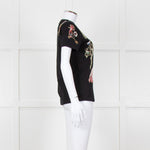Valentino Black Embellished T-shirt