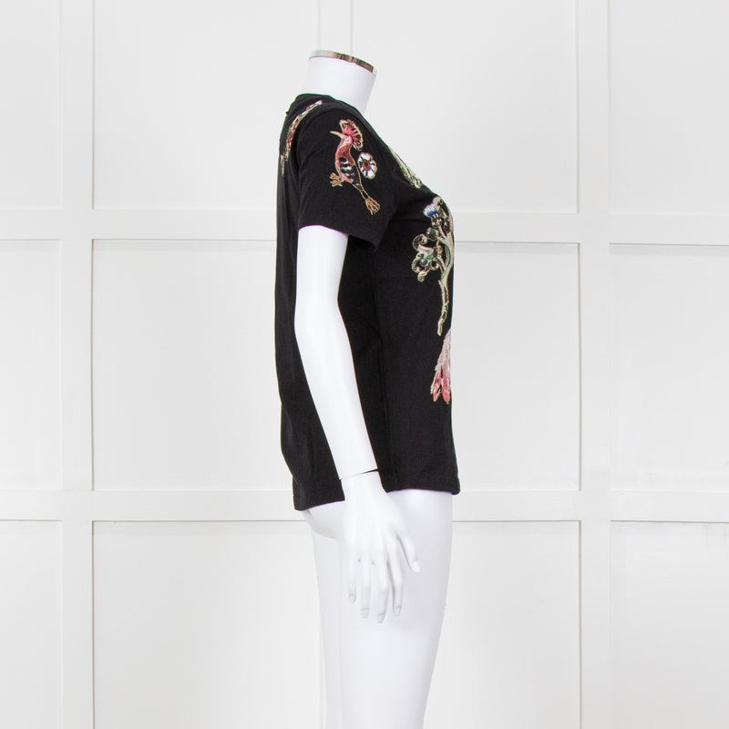 Valentino Black Embellished T-shirt