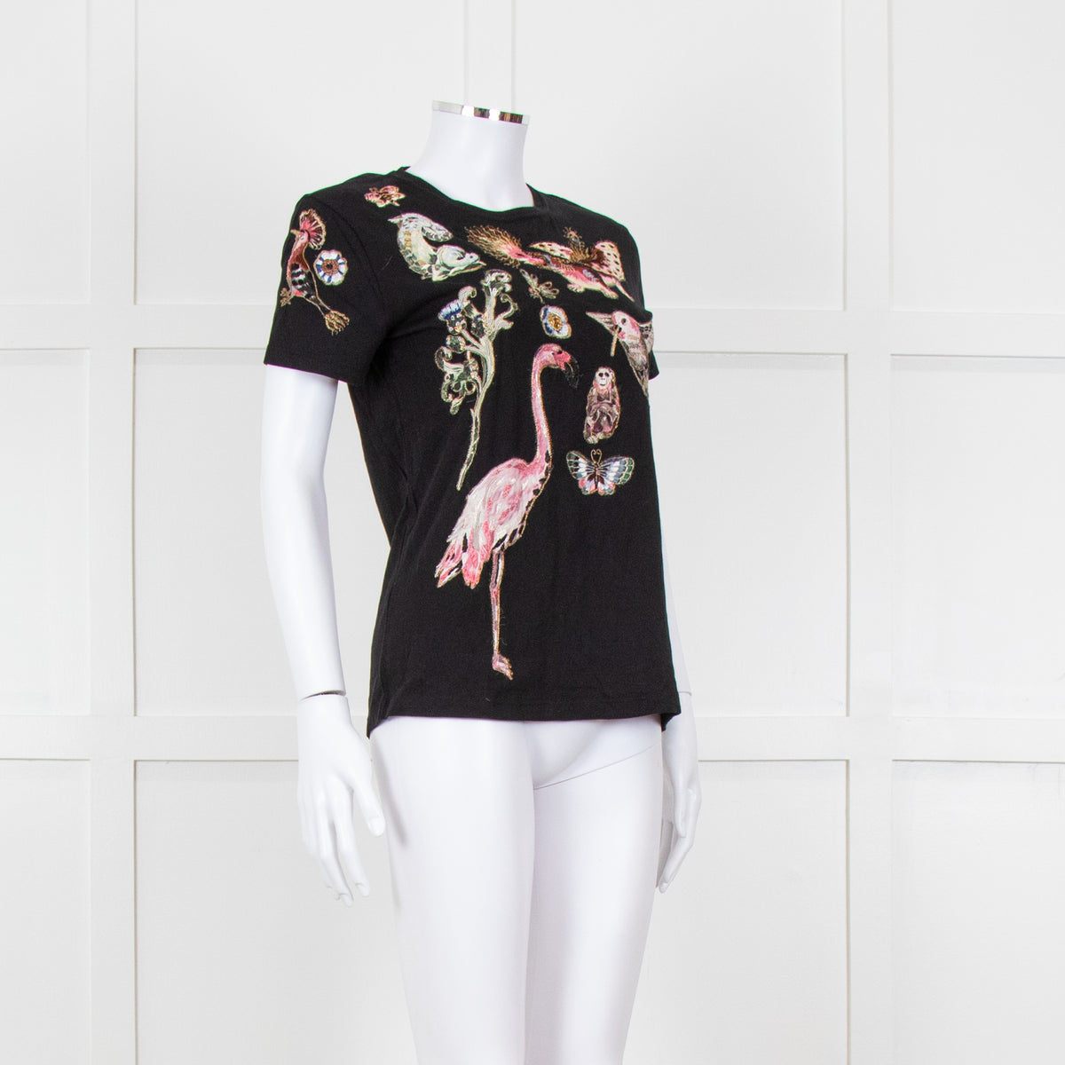 Valentino Black Embellished T-shirt