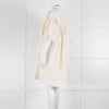 Ssone Cream Cotton Puff Sleeve Tunic Dress