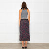 Wyse Grey Black Pink Animal Print Elasticated Waist Skirt