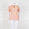 Joseph Peach Fine Cashmere Short Sleeve Top