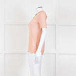 Joseph Peach Fine Cashmere Short Sleeve Top
