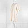 Ssone Cream Cotton Puff Sleeve Tunic Dress