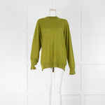 Raey Green Light Crew Neck Jumper With Open Back
