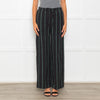 Free People Black Green Striped Cotton Trousers