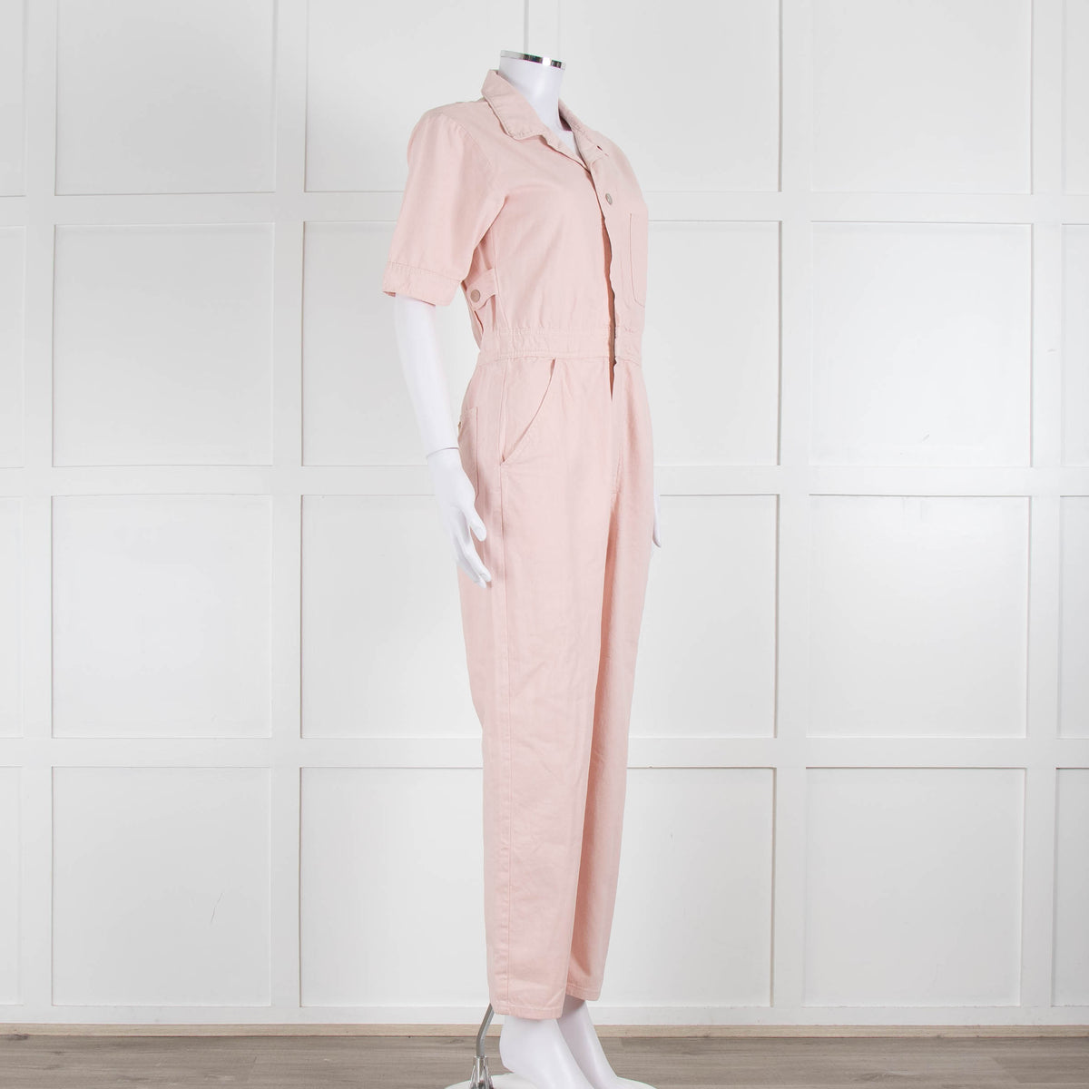 Seventy & Mochi Pale Pink Cotton Jumpsuit