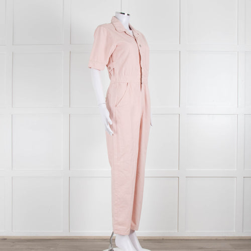 Seventy & Mochi Pale Pink Cotton Jumpsuit