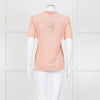 Joseph Peach Fine Cashmere Short Sleeve Top