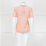Joseph Peach Fine Cashmere Short Sleeve Top