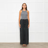 Free People Black Green Striped Cotton Trousers