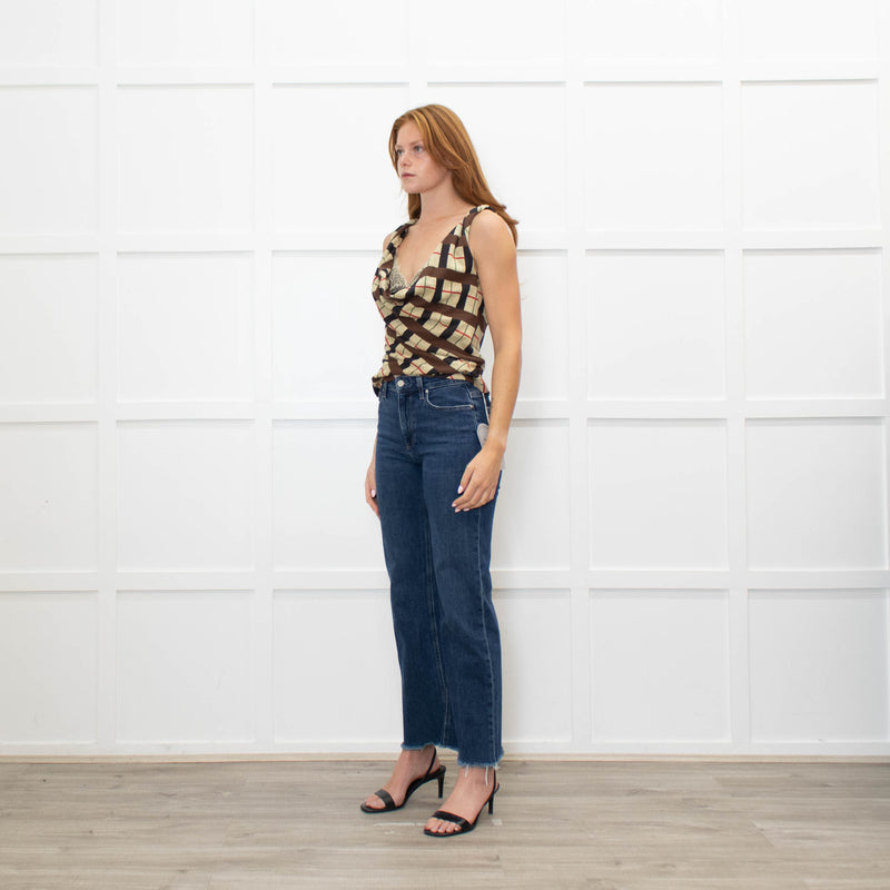 Vivienne Westwood Tattersall Piquet Brown Check Anna Top