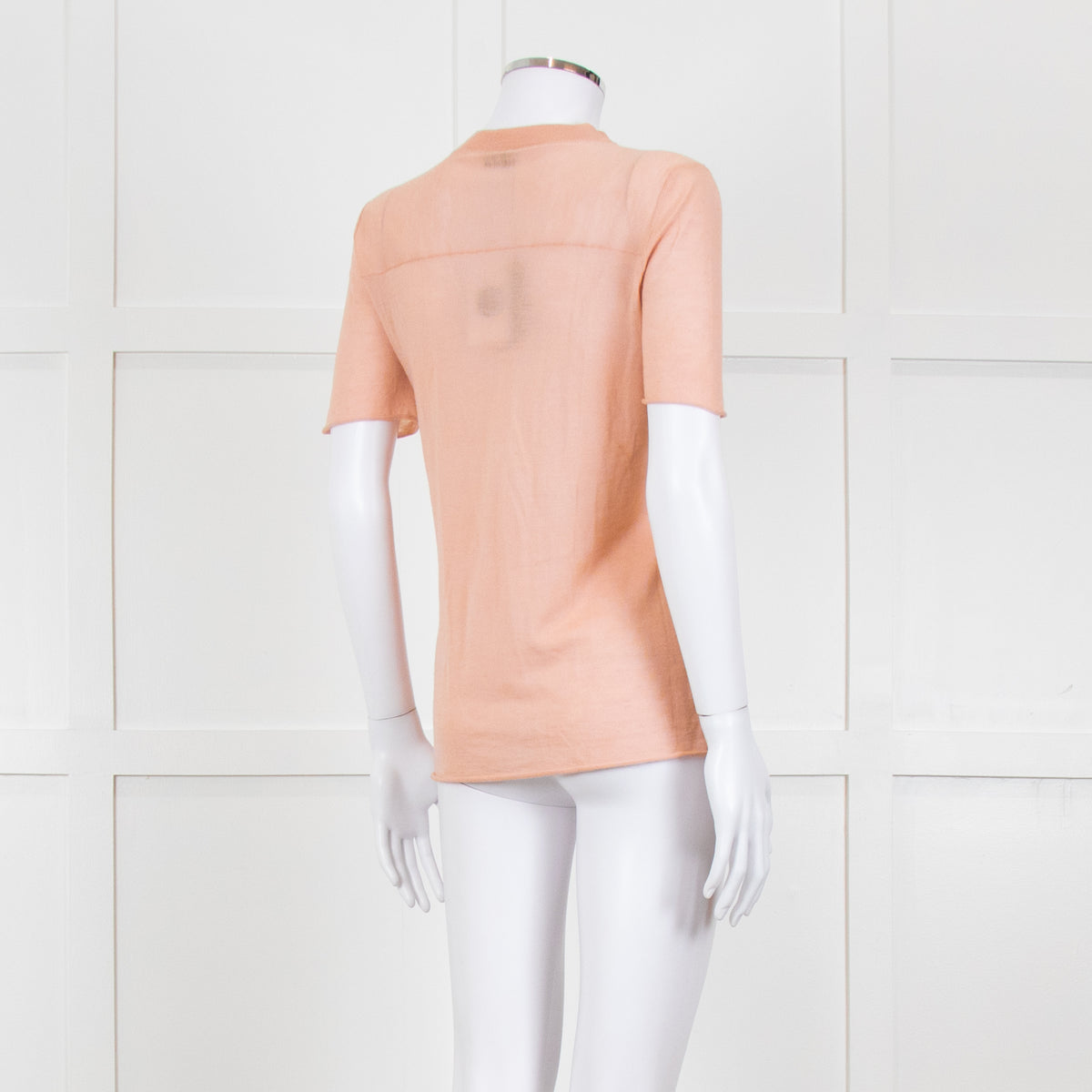 Joseph Peach Fine Cashmere Short Sleeve Top
