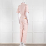 Seventy & Mochi Pale Pink Cotton Jumpsuit