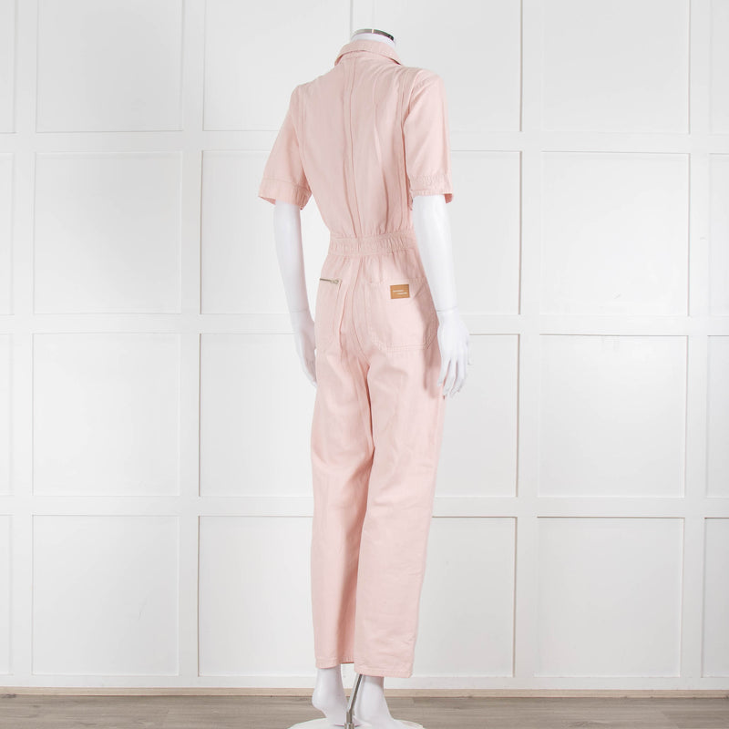 Seventy & Mochi Pale Pink Cotton Jumpsuit