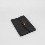 Delvaux Black Grainy Leather Pochette