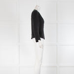 Realisation Par Black Silk Tie Front Blouse