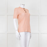 Joseph Peach Fine Cashmere Short Sleeve Top