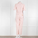 Seventy & Mochi Pale Pink Cotton Jumpsuit
