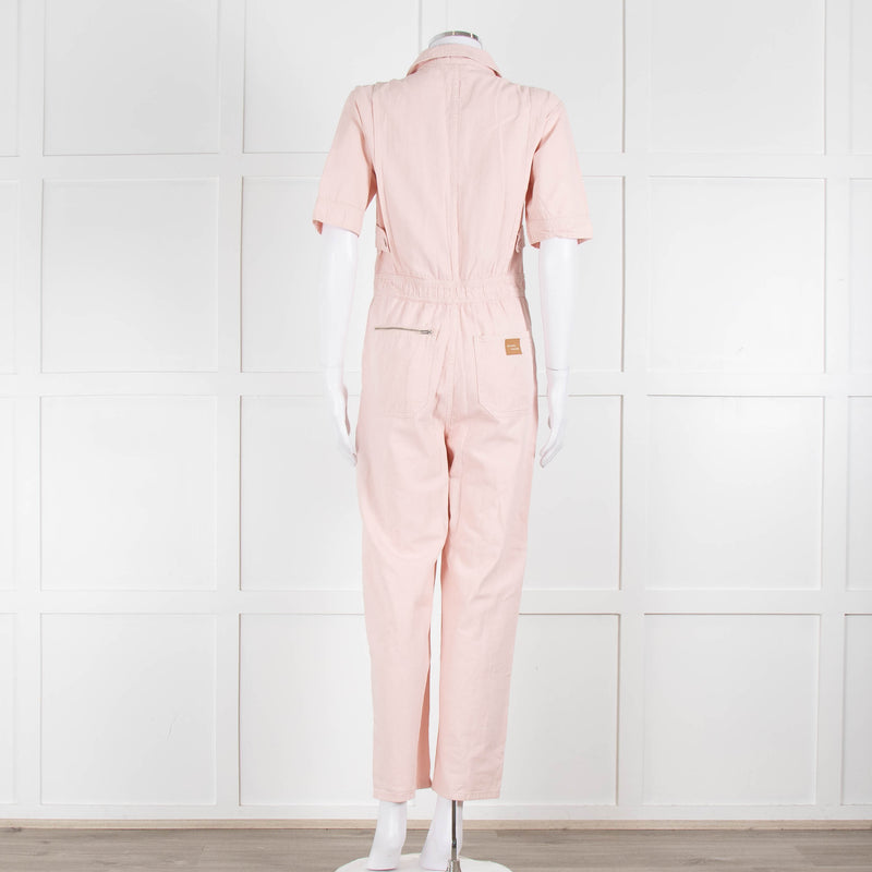 Seventy & Mochi Pale Pink Cotton Jumpsuit