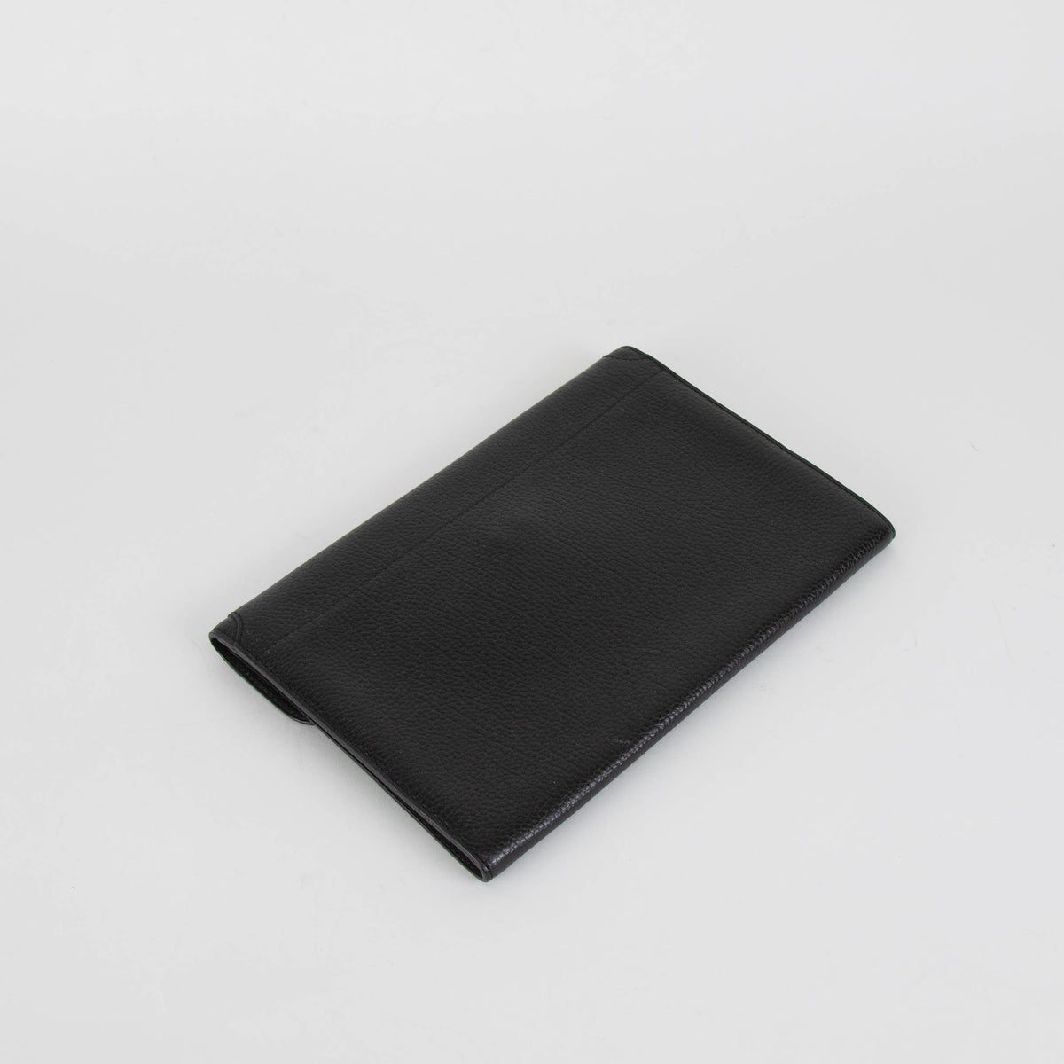 Delvaux Black Grainy Leather Pochette