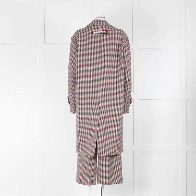 MSGM Brown Dogtooth Coat
