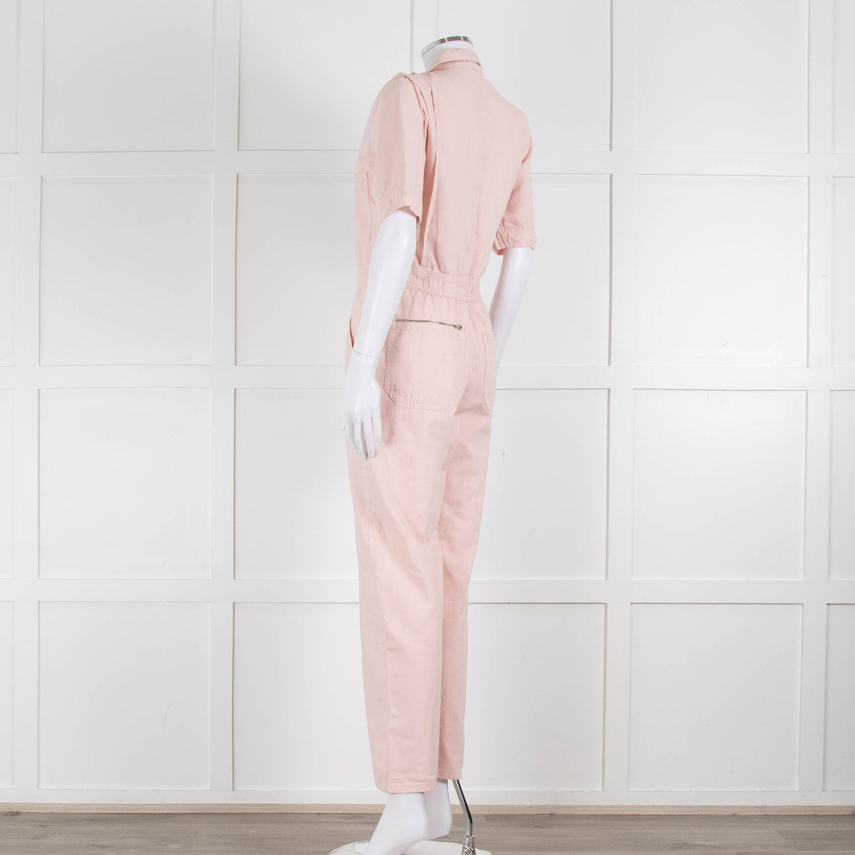 Seventy & Mochi Pale Pink Cotton Jumpsuit