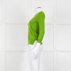 Joseph Green Metalic Shoulder Button Round Neck Jumper