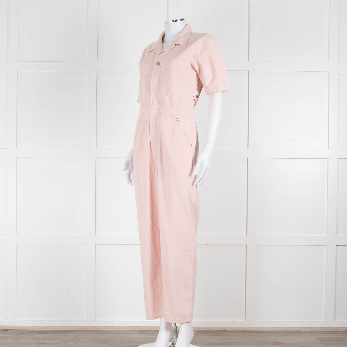 Seventy & Mochi Pale Pink Cotton Jumpsuit