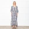 Primrose Park Grey Snakeprint Ruffle Sleeve Maxi Alice Dress