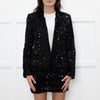 Zadig & Voltaire Black Sequin Collarless Jacket