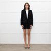 Zadig & Voltaire Black Sequin Collarless Jacket