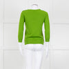 Joseph Green Metalic Shoulder Button Round Neck Jumper