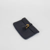 Delvaux Navy Grainy Leather Belt Pouch