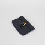 Delvaux Navy Grainy Leather Belt Pouch