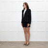 Zadig & Voltaire Black Sequin Collarless Jacket