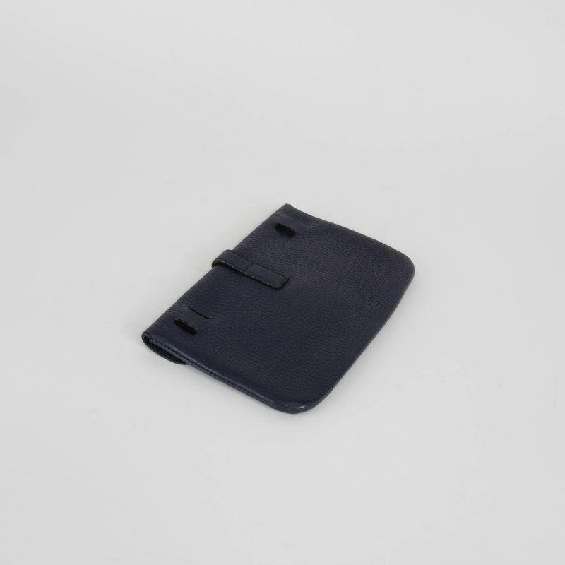 Delvaux Navy Grainy Leather Belt Pouch