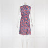 Tucker Orange Blue Bow Print Sleeveless Dress