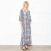 Primrose Park Grey Snakeprint Ruffle Sleeve Maxi Alice Dress