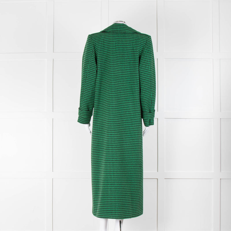 Glamoda Style X Sophie Hermann Green & Black Check Pied De Poule Coat