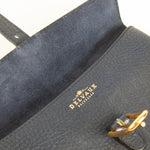 Delvaux Navy Grainy Leather Belt Pouch