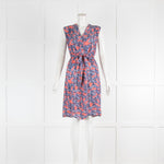 Tucker Orange Blue Bow Print Sleeveless Dress