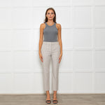 Tory Burch Blue Yellow Stretch Trousers